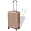 vidaXL 4 Pz. Set di Trolley Rigidi Color Champagne