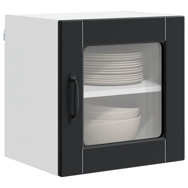 vidaXL Mobile da cucina 2 pcs Nero 40 x 31 x 40 cm Legno multistrato