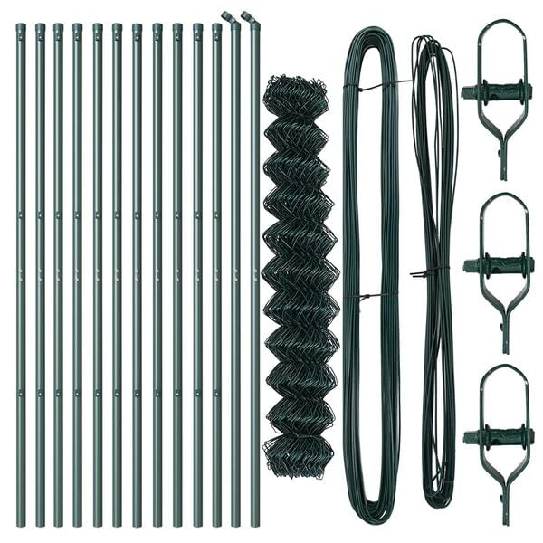 vidaXL Palo della recinzione Verde 25 x 1 m (rete da 40 x 40 mm)
