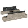 vidaXL Set Divano da Giardino 8 pz Grigio chiaro e grigio scuro