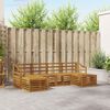 vidaXL Set divani 6 pcs Naturale Legno di Acacia Massello