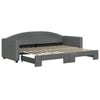 vidaXL Divano Letto con Letto Estraibile Grigio Scuro 80x200 Tessuto