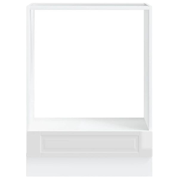 vidaXL Armadio per Forno Porto Bianco Lucido in Legno Multistrato