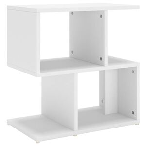 vidaXL Comodino Bianco 50x30x51,5 cm in Legno Multistrato