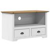 vidaXL Mobile TV 2Cassetti BODO 91,5x44,5x56 cm Massello Pino Marrone