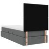 vidaXL Letto con contenitore e materasso Grigio scuro 90 x 200 cm