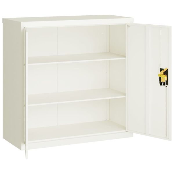 vidaXL Armadio Classificatore Bianco 90x40x90 cm in Acciaio