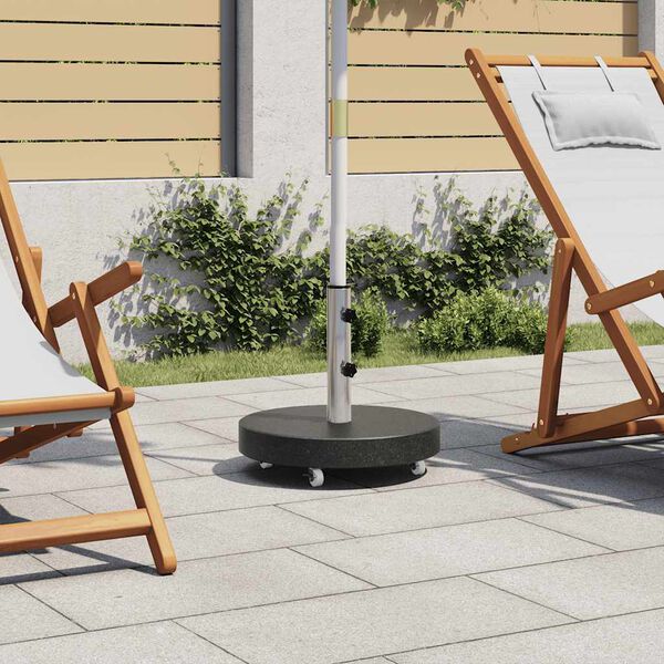 vidaXL Base per Ombrellone in Granito 30 kg Circolare Nera