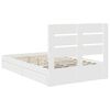 vidaXL Letto con Contenitore Bianco 120 x 190 cm Legno multistrato