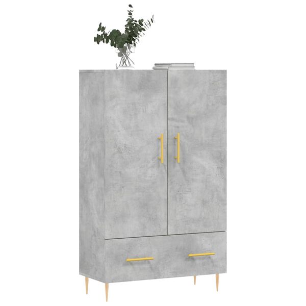 vidaXL Credenza Grigio Cemento 69,5x31x115 cm in Legno Multistrato
