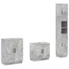 vidaXL Set di armadietti da bagno in 3 pezzi HOORN Grigio Cemento
