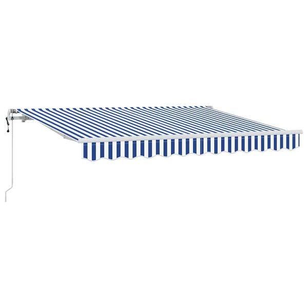 vidaXL Tenda Retrattile Blu e Bianco 250 x 200 cm