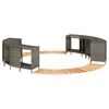 vidaXL Bordo per Spa Grigio in Polyrattan e Legno Massello di Acacia