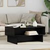 vidaXL Tavolino da salotto Rovere Nero 80 x 46 x 35 cm