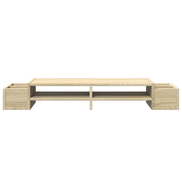 vidaXL Supporto Monitor con Cassetti Rovere 100x27x15 cm in Truciolato
