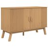 vidaXL Credenza OLDEN Marrone 114x43x73,5 cm in Legno Massello di Pino