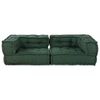 vidaXL Divano Modulare a 2 Posti Verde 140x70x36 in Tessuto