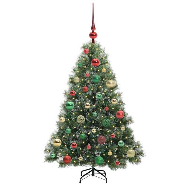 vidaXL Albero di Natale artificiale con 150 LED Verde 120 cm PE e PVC