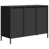 vidaXL Credenza Nera 101,5x39x73,5 cm in Acciaio Laminato a Freddo