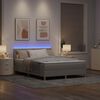 vidaXL Letto a Sorgente LED con materasso Talpa 160 x 200 cm Tessuto