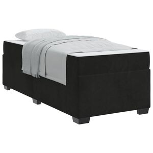vidaXL Struttura del letto con materasso Nero 80 x 200 cm Tessuto