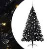 vidaXL Albero di Natale artificiale con luci integrate Nero 210 cm PVC