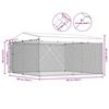 vidaXL Canile da Esterno con Tetto 382x382x225 cm