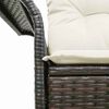 vidaXL Divano da giardino Marrone 141 x 62 x 69cm polyrattan
