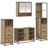 vidaXL Set di mobili per il bagno 4 pz Rovere artigianale