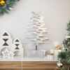 vidaXL Albero di Natale Decorativo Bianco 60 cm Legno Massello di Pino