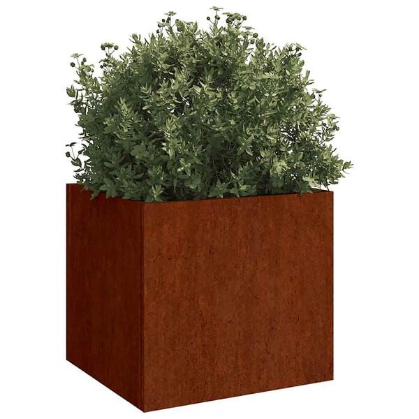 vidaXL Fioriere 2 pz 42x40x39 cm Acciaio Corten