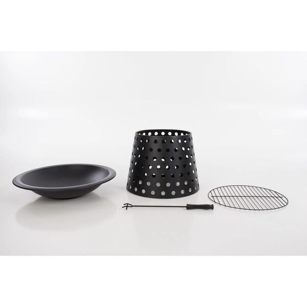 RedFire Braciere Fremont Nero in Acciaio