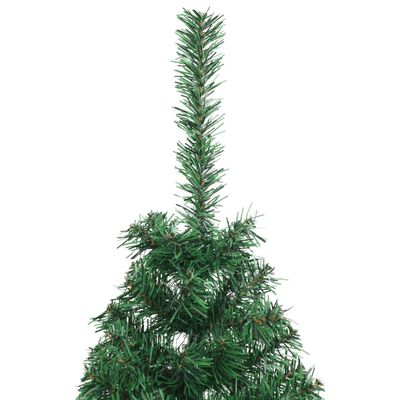 vidaXL Albero di Natale Artificiale Metà con Supporto Verde 120 cm PVC