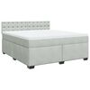 vidaXL Giroletto a Molle con Materasso Grigio Chiaro 180x200cm Velluto