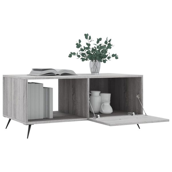 vidaXL Tavolino da Salotto Grigio Sonoma 90x50x40 cm Legno Multistrato