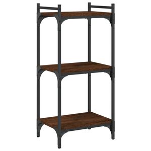 vidaXL Libreria 3 Ripiani Rovere Marrone 40x30x86 cm Legno Multistrato