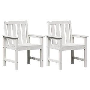 vidaXL Sedia da pranzo da giardino 2 pz Bianco HDPE