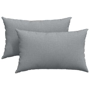 vidaXL Cuscini da Divano 2 pcs Grigio chiaro 50 x 30 cm Tessuto