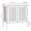 vidaXL Credenza Nera 70x35x70 cm Vetro e Acciaio