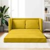 vidaXL Divano Letto da Terra 2 in 1 Giallo Scuro 122x204x55 cm Velluto