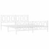 vidaXL Giroletto con Testiera e Pediera Metallo Bianco 180x200 cm