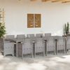 vidaXL Set da Pranzo per Giardino con cuscino 13 pcs Grigio chiaro