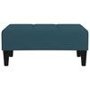 vidaXL Divano Letto a 2 Posti con 2 Cuscini e Poggiapiedi Blu Velluto