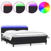 vidaXL Letto a Molle con Materasso e LED Nero 180x210 cm in Velluto