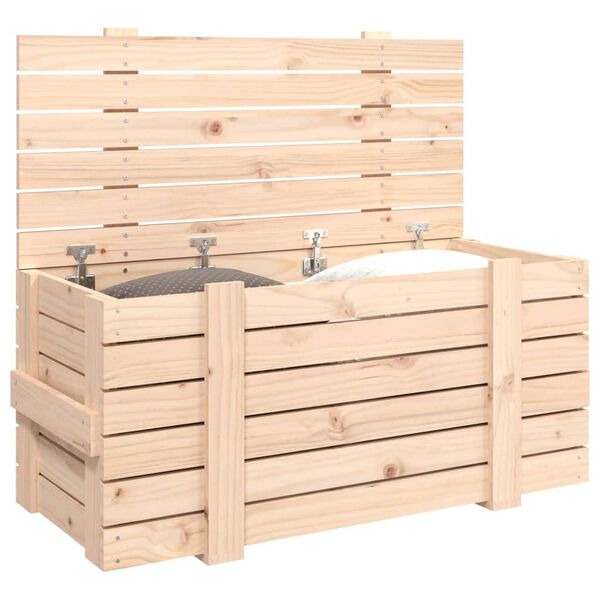 vidaXL Contenitore Portaoggetti 91x40,5x42 cm Legno Massello di Pino