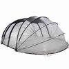 vidaXL Tenda da piscina a cupola Trasparente 640 x 432 x 205 cm PVC