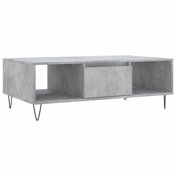 vidaXL Tavolino Salotto Grigio Cemento 104x60x35 cm Legno Multistrato