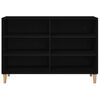 vidaXL Credenza Rovere Nero 103,5 x 35 x 70 cm Legno multistrato