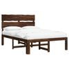 vidaXL Letto matrimoniale con testiera ROSTOCK Marrone Scuro