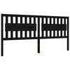 vidaXL Giroletto con Testiera Nero 200x200 cm in Legno Massello